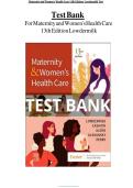 Updated&sol;Latest Maternity and Women&rsquo;s Health Care 13th Edition by Lowdermilk Perry Cashion and Alden 2025&ndash;2026 Comprehensive Test Bank Questions and Answers for Maternal Newborn Nursing Women&rsquo;s Health Examination Preparation Clinical Practice Success and N