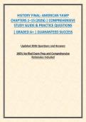 HISTORY FINAL&colon; AMERICAN YAWP CHAPTERS 1&ndash;15 &lpar;2026&rpar; &vert; COMPREHENSIVE STUDY GUIDE & PRACTICE QUESTIONS