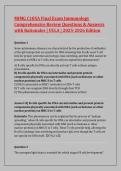 MIMG C185A Final Exam Immunology &NewLine;Comprehensive Review Questions & Answers &NewLine;with Rationales &vert; UCLA &vert; 2025-2026 Edition 