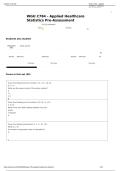 WGU C784 Applied Healthcare Statistics Pre-Assessment Study Guide