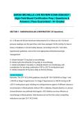 SARAH MICHELLE LIVE REVIEW EXAM 2026&sol;2027 &vert; High-Yield Board Certification Prep &vert; Questions & Answers &vert; Pass Guaranteed - A&plus; Graded&NewLine;&NewLine;