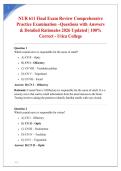 NUR 611 Final Exam Review Comprehensive &NewLine;Practice Examination &ndash;Questions with Answers &NewLine;& Detailed Rationales 2026 Updated &vert; 100&percnt; &NewLine;Correct - Utica College