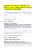 HESI RN Med-Surg Version B &vert; 125 Questions&comma; Correct Answers & Detailed Rationales