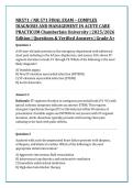 NR571 &sol; NR 571 FINAL EXAM &ndash; COMPLEX &NewLine;DIAGNOSIS AND MANAGEMENT IN ACUTE CARE &NewLine;PRACTICUM Chamberlain University &vert; 2025&sol;2026 &NewLine;Edition &vert; Questions & Verified Answers &vert; Grade A&plus; 
