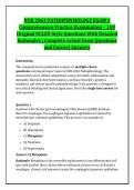NUR 2063 PATHOPHYSIOLOGY EXAM 1 &NewLine;Comprehensive Practice Examination &ndash; 100 &NewLine;Original NCLEX-Style Questions With Detailed &NewLine;Rationales &vert; Complete Actual Exam Questions &NewLine;and Correct Answers
