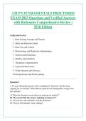 ATI PN FUNDAMENTALS PROCTORED &NewLine;EXAM 2023 Questions and Verified Answers &NewLine;with Rationales Comprehensive Review &vert; &NewLine;2026 Edition