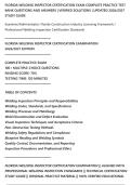 FLORIDA WELDING INSPECTOR CERTIFICATION EXAM COMPLETE PRACTICE TEST&NewLine;BANK QUESTIONS AND ANSWERS &vert; VERIFIED SOLUTIONS &vert; UPDATED 2026&sol;2027&NewLine;STUDY GUIDE