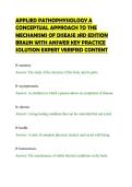 APPLIED PATHOPHYSIOLOGY A &NewLine;CONCEPTUAL APPROACH TO THE &NewLine;MECHANISMS OF DISEASE 3RD EDITION &NewLine;BRAUN WITH ANSWER KEY PRACTICE &NewLine;SOLUTION EXPERT VERIFIED CONTENT