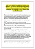 WGU D446 OBJECTIVE ASSESSMENT FINAL &ndash; 110 &NewLine;PRACTICE QUESTIONS Advanced Pathophysiology&comma; &NewLine;Pharmacotherapeutics&comma; Critical Care&comma; & Clinical &NewLine;Judgment &vert; 2025 Edition &vert; Verified Answers with &NewLine;Complete Rationales