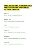 APSU CSCI 2010 FINAL EXAM STUDY GUIDE &NewLine;PRACTICE QUESTIONS AND COMPLETE &NewLine;SOLUTIONS GRADED A&plus; 