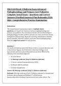 NSG5140 Week 5 Midterm Exam Advanced &NewLine;Pathophysiology and Primary Care Pediatrics &NewLine;Complete Actual Exam &ndash; Questions and Correct &NewLine;Answers &lpar;Verified Answers&rpar; Plus Rationales 2026 &NewLine;Q&A &vert; Comprehensive Practice Examination 