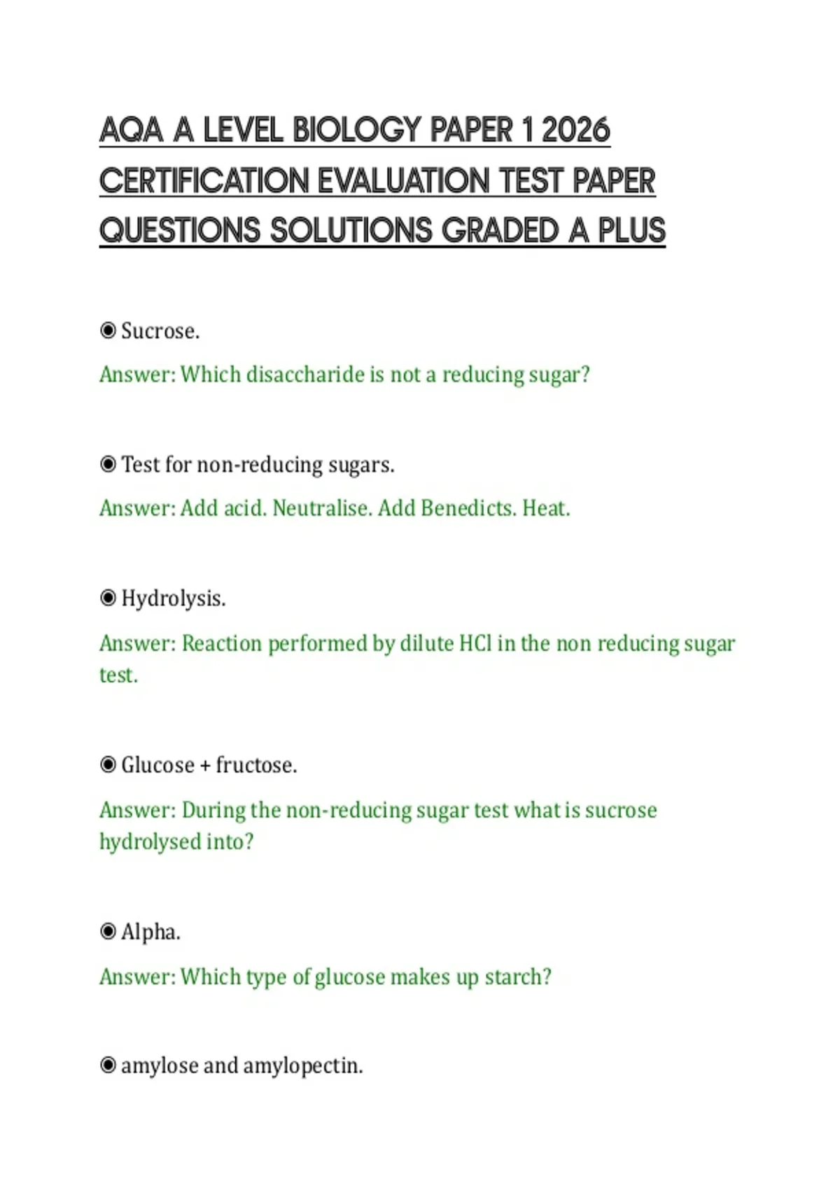 107. aqa a level slr15 translators - craig 'n' dave... AQA A LEVEL BIOLOGY PAPER 1 2026 CERTIFICATION EVALUATION TEST PAPER ...
