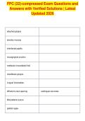 FPC &lpar;22&rpar;-compressed Exam Questions and&NewLine;Answers with Verified Solutions &vert; Latest&NewLine;Updated 2026