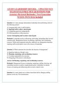 ATI RN LEADERSHIP 2025&sol;2026 &ndash;  UPDATED NGN &NewLine;EXAM-STYLE PRACTICE QUESTIONS With &NewLine;Accuracy-Reviewed Rationales &vert; Next Generation &NewLine;NCLEX &lpar;NGN&rpar; Style Included 