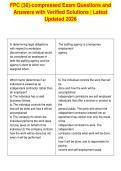 FPC &lpar;30&rpar;-compressed Exam Questions and&NewLine;Answers with Verified Solutions &vert; Latest&NewLine;Updated 2026