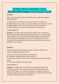 INTERNATIONAL BUSINESS - FINAL &NewLine;EXAMINATION Chapters 15&comma; 8&comma; 13&comma; 14&comma; 19&comma; 17&comma; & 18 