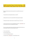 Health Assessment Exam 2 Practice Questions &ndash; NSG 3160 Complete Study Guide & Exam Prep 2026
