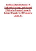 Updated&sol;Latest Safe Maternity and Pediatric Nursing Care Second Edition 2025&ndash;2026 Comprehensive Test Bank Questions and Answers for Maternal Newborn and Pediatric Nursing Exam Success Study Guide Complete Practice Assessment Resource for Nursing Students 