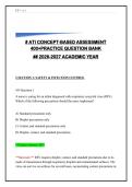ATI CONCEPT-BASED ASSESSMENT 400&plus; PRACTICE QUESTION BANK - Complete Review for 2026-2027