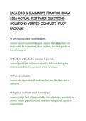 PAEA EOC & SUMMATIVE PRACTICE EXAM&NewLine;2026 ACTUAL TEST PAPER QUESTIONS&NewLine;SOLUTIONS VERIFIED COMPLETE STUDY&NewLine;PACKAGE