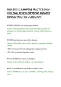 PAEA EOC & SUMMATIVE PRACTICE EXAM&NewLine;2026 FINAL REVIEW QUESTIONS ANSWERS&NewLine;BUNDLED PRACTICE COLLECTION