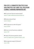 PAEA EOC & SUMMATIVE PRACTICE EXAM&NewLine;2026 PRACTICE TEST SHEET FULL SOLUTIONS&NewLine;CORRECT ANSWERS PREPARATION SET
