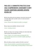 PAEA EOC & SUMMATIVE PRACTICE EXAM&NewLine;2026 COMPREHENSIVE ASSESSMENT SCRIPT&NewLine;SOLVED QUESTIONS ANSWERS UPDATED&NewLine;REVIEW SET