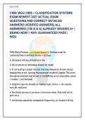 WGU C808 Classification Systems Exam Practice Questions and Verified Answers Complete Study Resource for Objective Assessment Preparation
