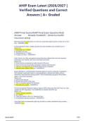 AHIP Exam 2026&ndash;2027 Review Guide &vert; Practice Questions with Verified Answer Explanations