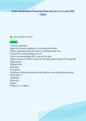 Stroke Rehabilitation Exam Questions and Answers &vert; Latest 2026&NewLine;Update