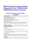 D660 Instructional Technology and Online Pedagogy CXN1&colon; Task 1 TEMAPLATE NEW UPDATE Western Governors University