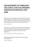 PAIN MANAGEMENT FOR TANNER BAILEY&NewLine;2026 CLINICAL CARE PLAN ASSESSMENT&NewLine;QUESTIONS SOLUTIONS FINAL STUDY&NewLine;GUIDE
