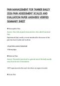 PAIN MANAGEMENT FOR TANNER BAILEY&NewLine;2026 CLINICAL CARE PLAN ASSESSMENT&NewLine;QUESTIONS SOLUTIONS FINAL STUDY&NewLine;GUIDE