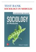 Test Bank for Sociology in Modules 2025 Release by Richard T&period; Schaefer&vert; 9781265089245&vert; All Chapters&vert; LATEST&NewLine;&NewLine;