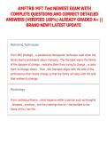 AMFTRB MFT Test NEWEST EXAM WITH &NewLine;COMPLETE QUESTIONS AND CORRECT DETAILED &NewLine;ANSWERS &lpar;VERIFIED 100&percnt;&rpar; ALREADY GRADED A&plus; &vert;&vert; &NewLine;BRAND NEW&excl;&excl; LATEST UPDATE