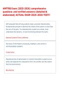 AMFTRB NEWEST EXAM 