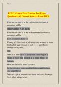 FCTC Written Prep Practice Test Exam &NewLine;Questions And Correct Answers Rated 100&percnt;  