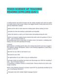 TEXES SCIENCE OF TEACHING READING