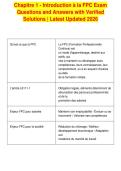 Chapitre 1 - Introduction &agrave; la FPC Exam&NewLine;Questions and Answers with Verified&NewLine;Solutions &vert; Latest Updated 2026