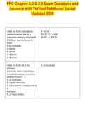 FPC Chapter 2&period;2 & 2&period;3 Exam Questions and&NewLine;Answers with Verified Solutions &vert; Latest&NewLine;Updated 2026