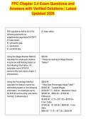 FPC Chapter 2&period;4 Exam Questions and&NewLine;Answers with Verified Solutions &vert; Latest&NewLine;Updated 2026