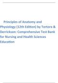 Test Bank for Principles of Anatomy and Physiology&comma; 12th Edition by Gerard J&period; Tortora & Bryan H&period; Derrickson &vert; Complete Chapters Updated 2027&sol;2028 &vert; Comprehensive Anatomy & Physiology Study Resource