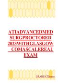 ATI ADVANCED MED SURG PROCTORED 2023 WITH GLASGOW COMA SCALE REAL EXAM