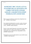 RASMUSSEN MDC 1 EXAM 1 ACTUAL&NewLine;EXAM PREP 2026 ALL QUESTIONS AND&NewLine;CORRECT DETAILED ANSWERS&NewLine;ALREADY A GRADED WITH EXPERT&NewLine;FEEDBACK &vert;NEW AND REVISED