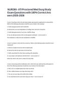  NUR265 - ATI Proctored Med Surg Study Exam Questions with 100&percnt; Correct Answers 2025-2026
