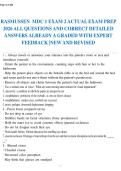 RASMUSSEN MDC 1 EXAM 2 ACTUAL EXAM PREP&NewLine;2026 ALL QUESTIONS AND CORRECT DETAILED&NewLine;ANSWERS ALREADY A GRADED WITH EXPERT&NewLine;FEEDBACK &vert;NEW AND REVISED