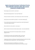 Appian Associate Developer Certification Practice &NewLine;Exam 2026&sol;2027 &lpar;Questions With 100&percnt; Correct &NewLine;Answers&rpar; A&plus; Graded Verified 
