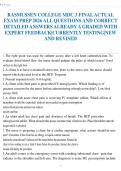 RASMUSSEN COLLEGE MDC 3 FINAL ACTUAL&NewLine;EXAM PREP 2026 ALL QUESTIONS AND CORRECT&NewLine;DETAILED ANSWERS ALREADY A GRADED WITH&NewLine;EXPERT FEEDBACK&vert;CURRENTLY TESTING&vert;NEW&NewLine;AND REVISED