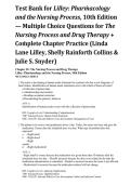 Test Bank for Pharmacology and the Nursing Process&comma; 10th Edition by Linda Lane Lilley&comma; Shelly Rainforth Collins & Julie S&period; Snyder &vert; Complete Chapters Updated 2027&sol;2028 &vert; Comprehensive Pharmacology Study Resource
