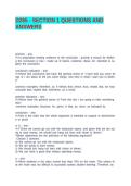 D265 - SECTION 1 QUESTIONS AND ANSWERS&NewLine;&NewLine;&NewLine;